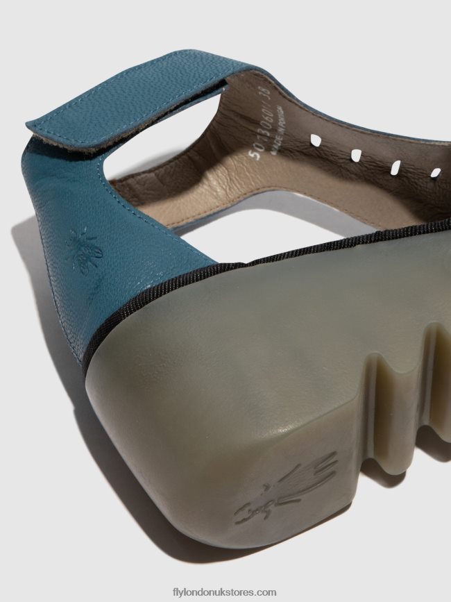 T-Strap Sandals BEZO306 Women Fly London 4V24RT418 PETROL