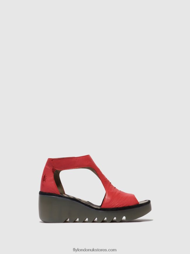 T-Strap Sandals BEZO306 Women Fly London 4V24RT419 RASPBERRY