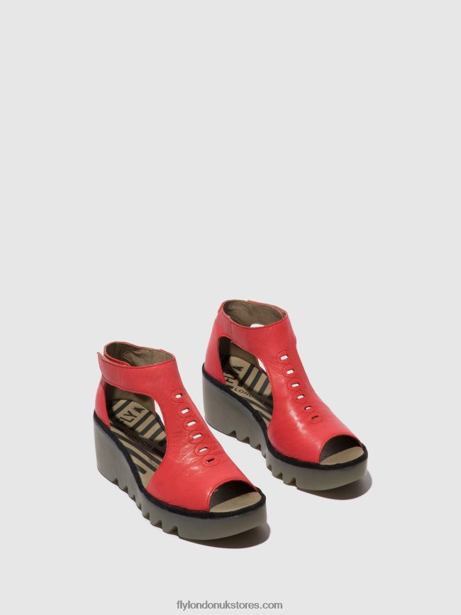 T-Strap Sandals BEZO306 Women Fly London 4V24RT419 RASPBERRY