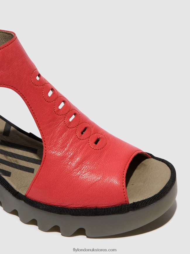 T-Strap Sandals BEZO306 Women Fly London 4V24RT419 RASPBERRY