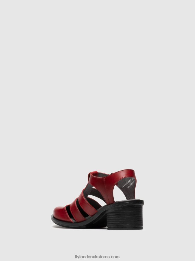 T-Strap Sandals CAHY195 Women Fly London 4V24RT412 RED