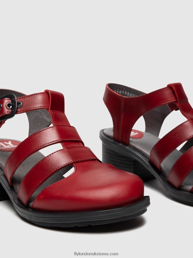 T-Strap Sandals CAHY195 Women Fly London 4V24RT412 RED