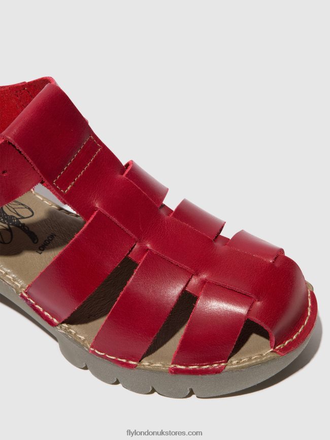 T-Strap Sandals EMME511 Women Fly London 4V24RT416 RED