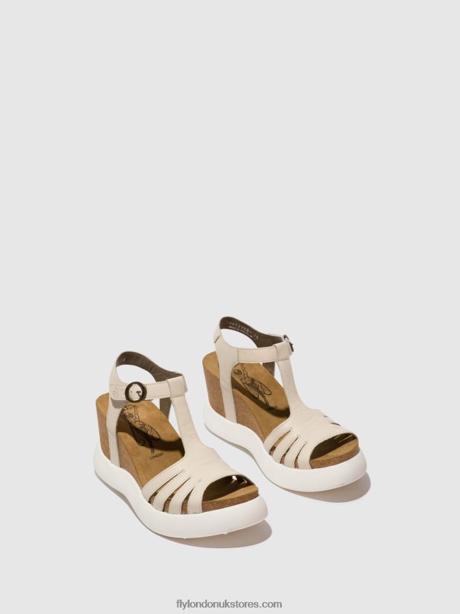 T-Strap Sandals GAIT959 Women Fly London 4V24RT409 OFFWHITE