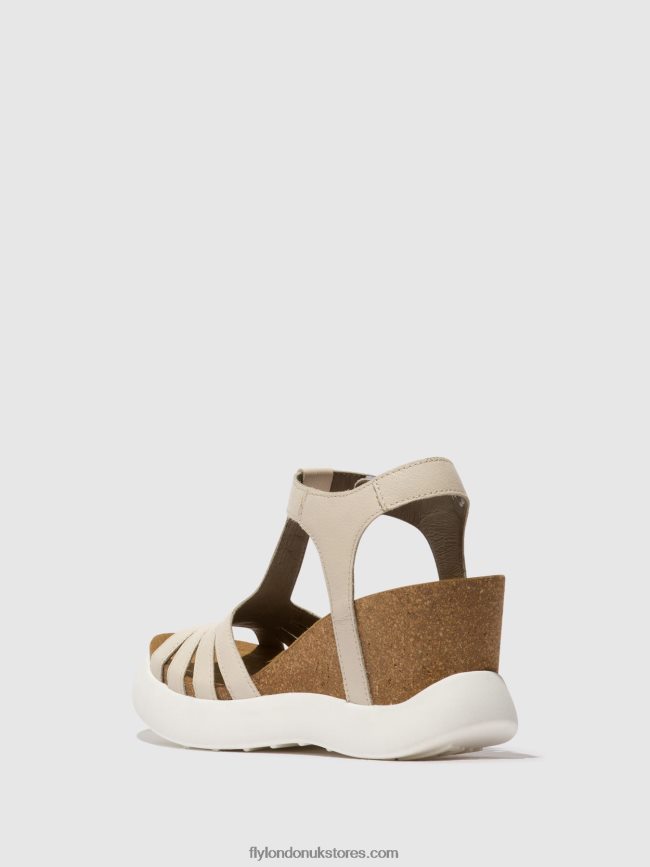 T-Strap Sandals GAIT959 Women Fly London 4V24RT409 OFFWHITE