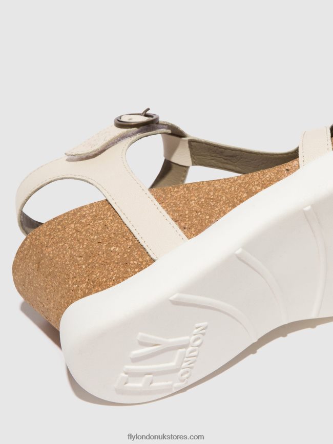 T-Strap Sandals GAIT959 Women Fly London 4V24RT409 OFFWHITE