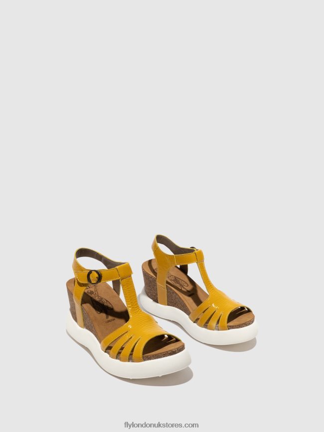 T-Strap Sandals GAIT959 Women Fly London 4V24RT410 YELLOW