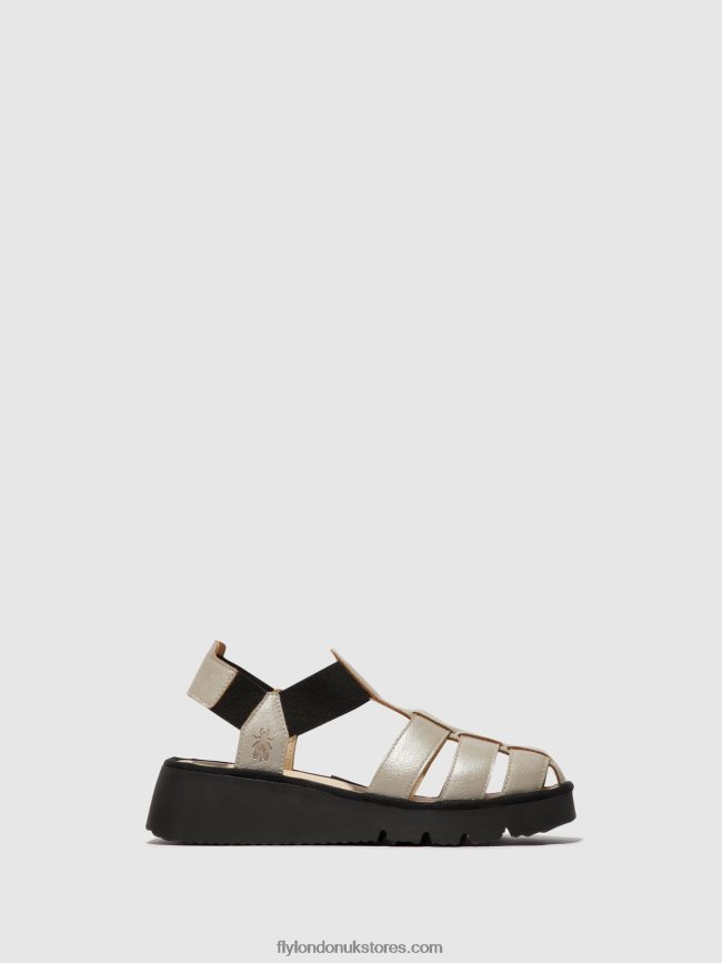T-Strap Sandals PEFI429 Women Fly London 4V24RT405 SILVER