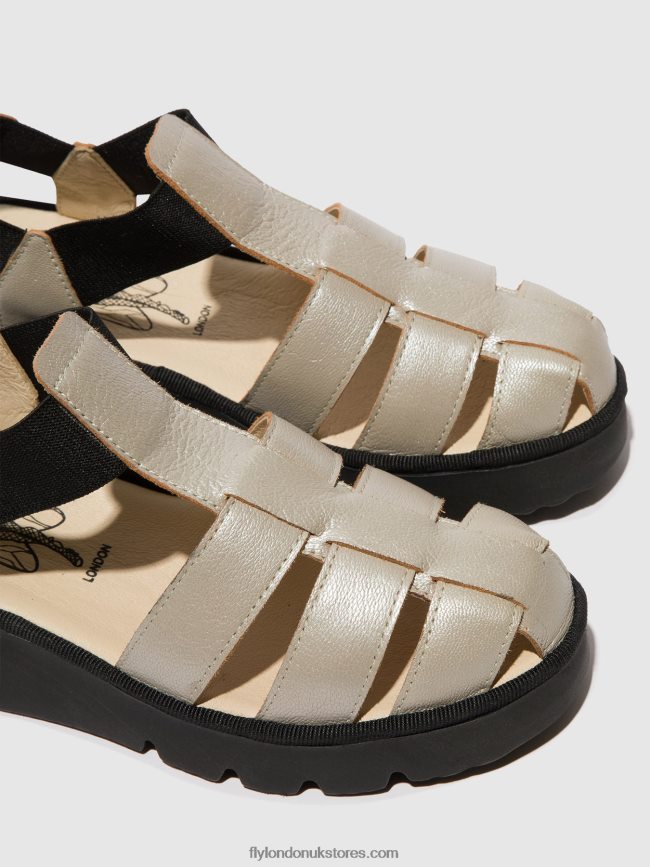 T-Strap Sandals PEFI429 Women Fly London 4V24RT405 SILVER