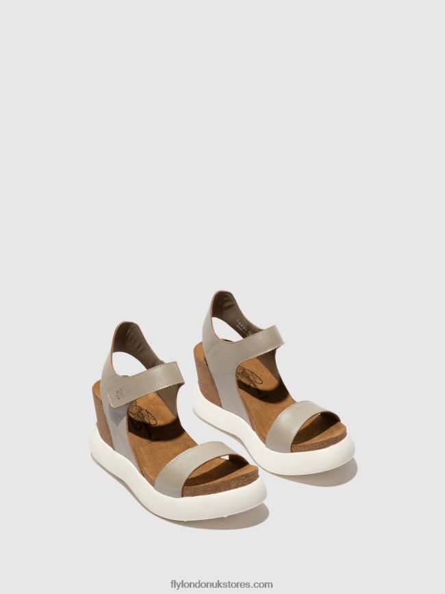 Velcro Sandals GOGO967 Women Fly London 4V24RT400 SILVER
