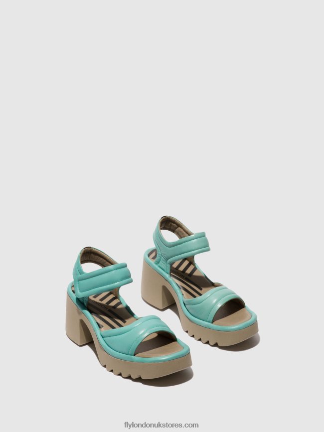 Velcro Sandals MANK433 Women Fly London 4V24RT397 TURQUOISE