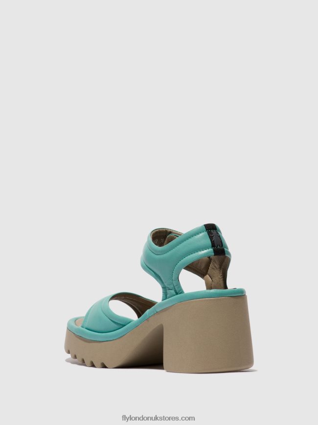 Velcro Sandals MANK433 Women Fly London 4V24RT397 TURQUOISE