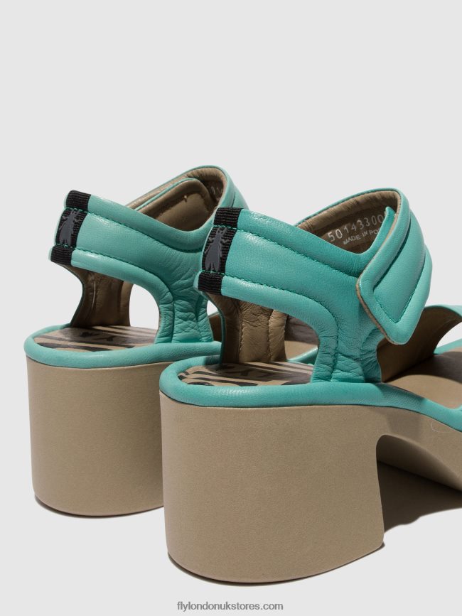 Velcro Sandals MANK433 Women Fly London 4V24RT397 TURQUOISE