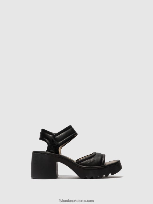 Velcro Sandals MANK433 Women Fly London 4V24RT401 BLACK