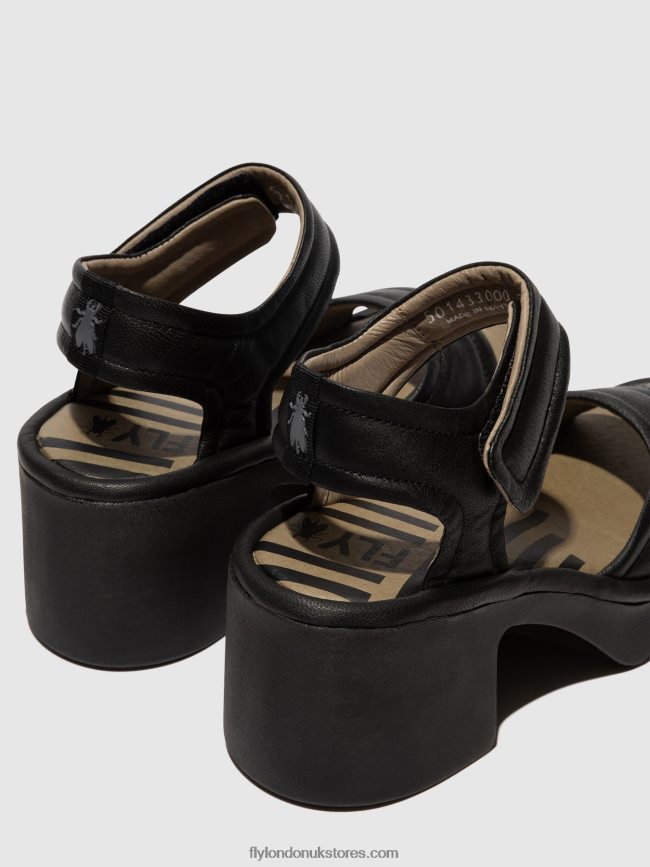 Velcro Sandals MANK433 Women Fly London 4V24RT401 BLACK