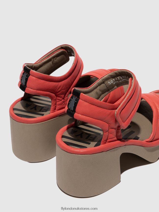 Velcro Sandals MANK433 Women Fly London 4V24RT402 RASPBERRY