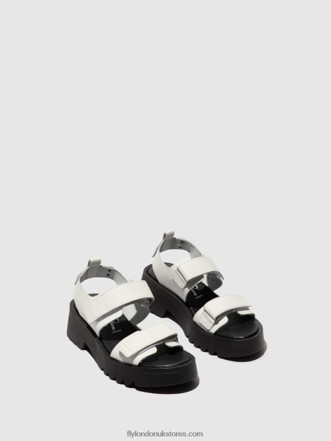 Velcro Sandals MEKA857 Women Fly London 4V24RT532 OFFWHITE