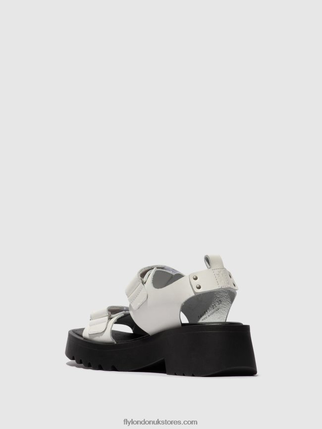 Velcro Sandals MEKA857 Women Fly London 4V24RT532 OFFWHITE
