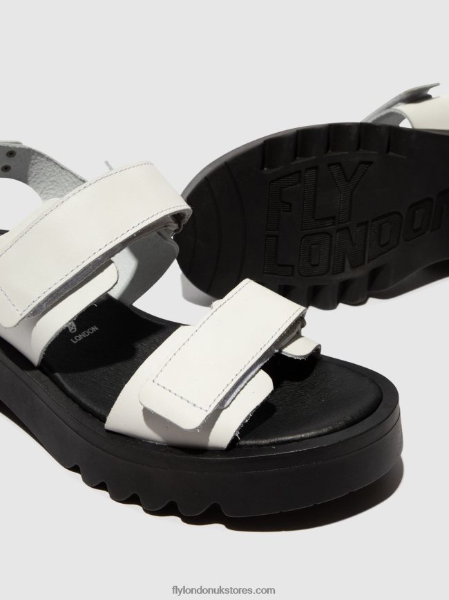 Velcro Sandals MEKA857 Women Fly London 4V24RT532 OFFWHITE