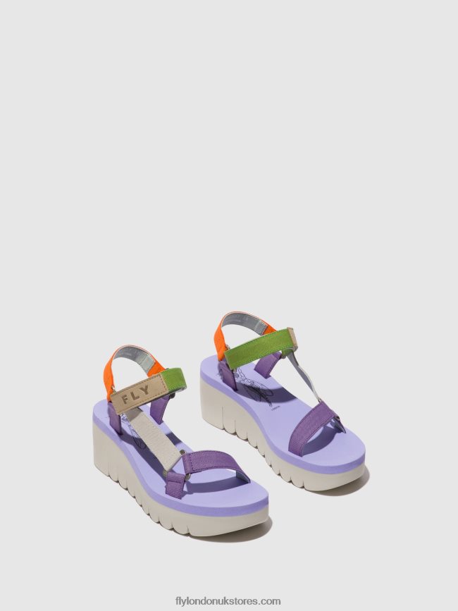 Velcro Sandals YEFA726 Women Fly London 4V24RT395 MULTICOLOR (VIOLA)