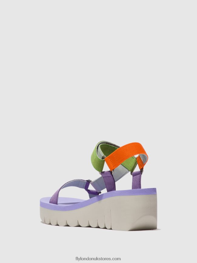 Velcro Sandals YEFA726 Women Fly London 4V24RT395 MULTICOLOR (VIOLA)