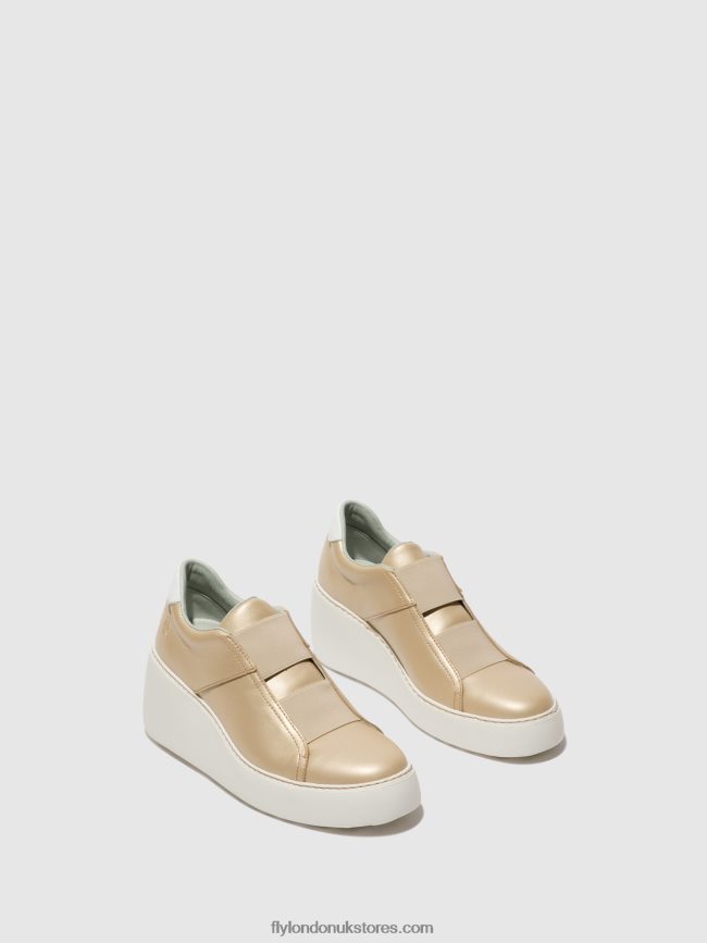 Elasticated Trainers DITO581 Women Fly London 4V24RT731 GOLD