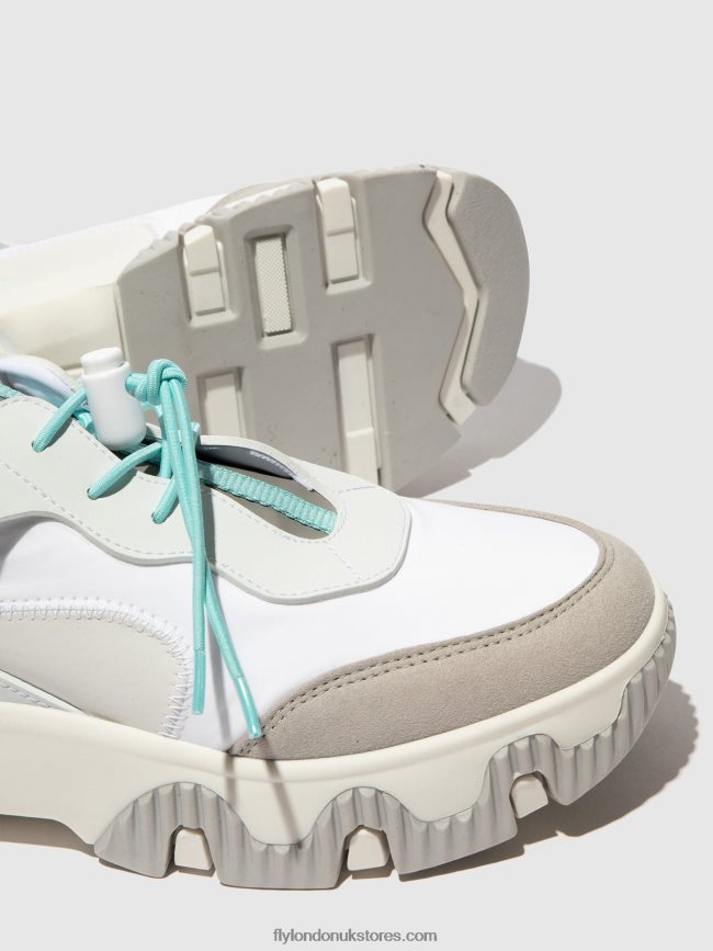 Elasticated Trainers FIAN634 Women Fly London 4V24RT749 OFFWHITE/MYNT