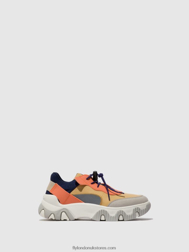 Elasticated Trainers FIAN634 Women Fly London 4V24RT750 PEACH