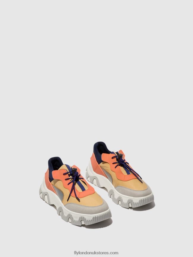 Elasticated Trainers FIAN634 Women Fly London 4V24RT750 PEACH