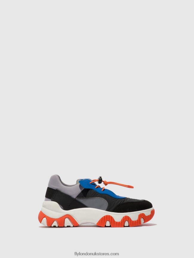 Elasticated Trainers FIAN634 Women Fly London 4V24RT767 MULTI GREY/BLUE/ORANGE