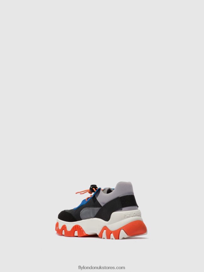 Elasticated Trainers FIAN634 Women Fly London 4V24RT767 MULTI GREY/BLUE/ORANGE
