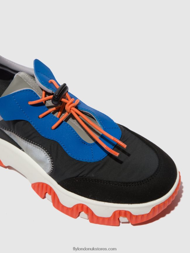 Elasticated Trainers FIAN634 Women Fly London 4V24RT767 MULTI GREY/BLUE/ORANGE