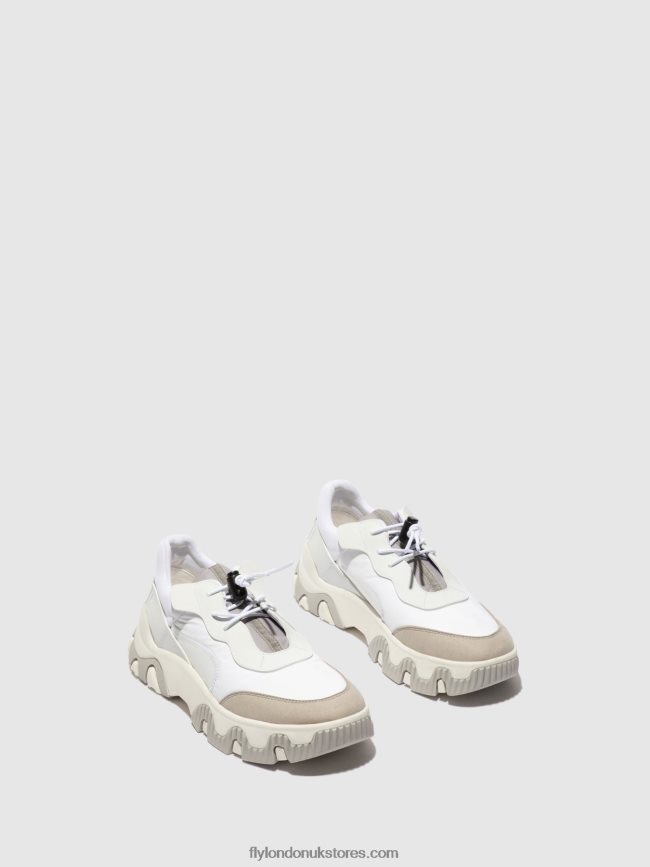 Elasticated Trainers FIAN634 Women Fly London 4V24RT769 MULTI OFFWHITE