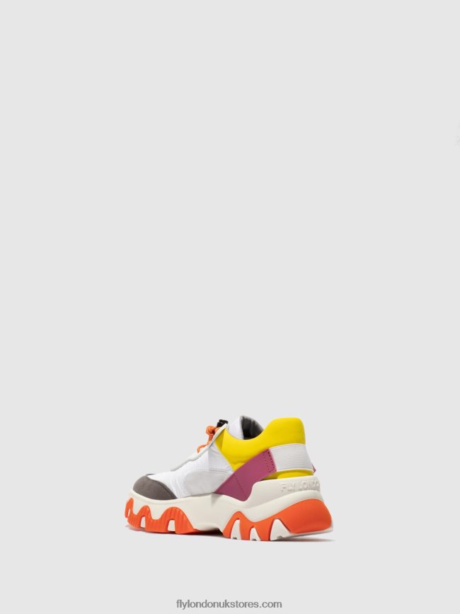 Elasticated Trainers FIAN634 Women Fly London 4V24RT773 MULTI OFFWHITE/YELLOW/FUCHIA