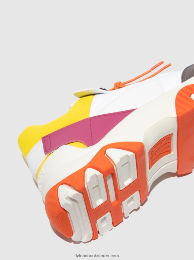 Elasticated Trainers FIAN634 Women Fly London 4V24RT773 MULTI OFFWHITE/YELLOW/FUCHIA