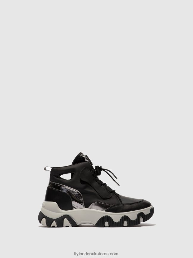 Hi-Top Trainers FENY633 Women Fly London 4V24RT771 MULTI BLACK