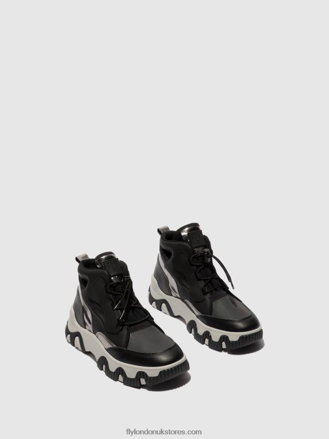 Hi-Top Trainers FENY633 Women Fly London 4V24RT771 MULTI BLACK