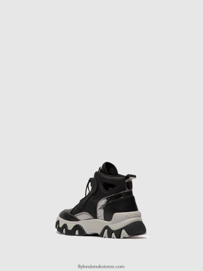Hi-Top Trainers FENY633 Women Fly London 4V24RT771 MULTI BLACK
