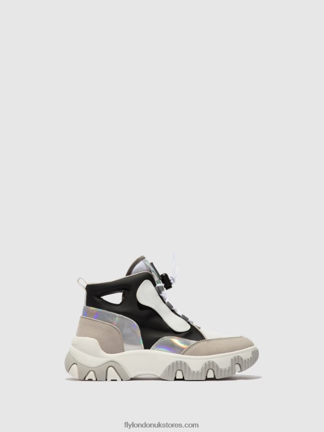 Hi-Top Trainers FENY633 Women Fly London 4V24RT775 MULTI OFFWHITE