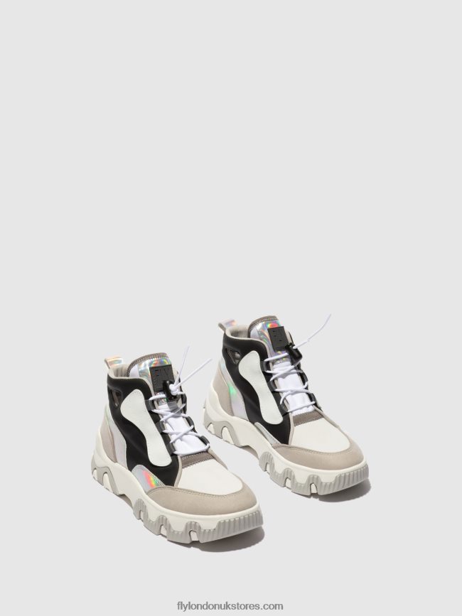 Hi-Top Trainers FENY633 Women Fly London 4V24RT775 MULTI OFFWHITE