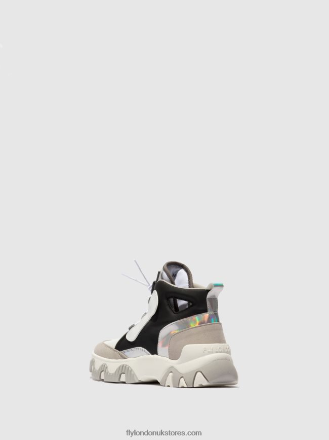 Hi-Top Trainers FENY633 Women Fly London 4V24RT775 MULTI OFFWHITE