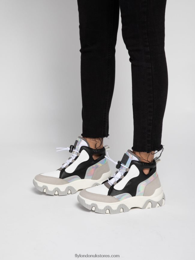 Hi-Top Trainers FENY633 Women Fly London 4V24RT775 MULTI OFFWHITE