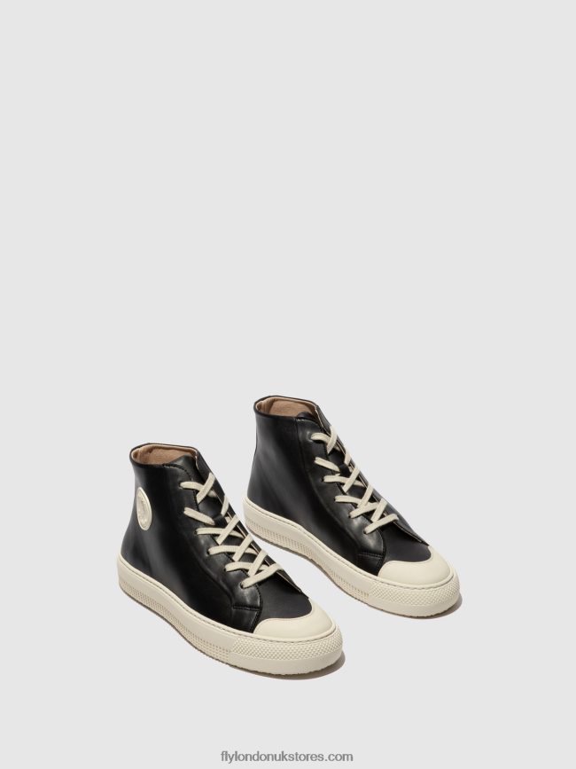 Hi-Top Trainers TOPY586 Women Fly London 4V24RT726 BLACK