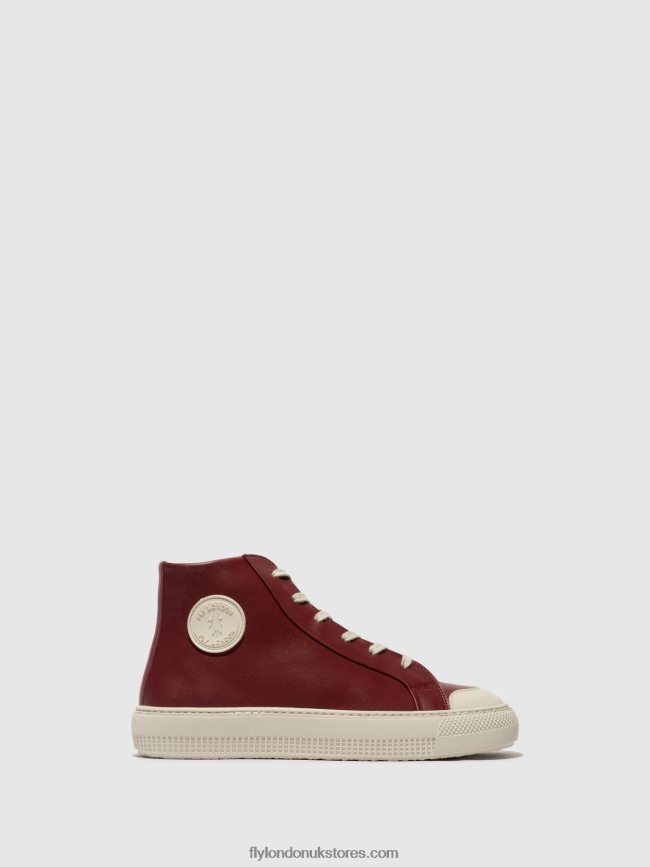 Hi-Top Trainers TOPY586 Women Fly London 4V24RT727 BORDEAUX