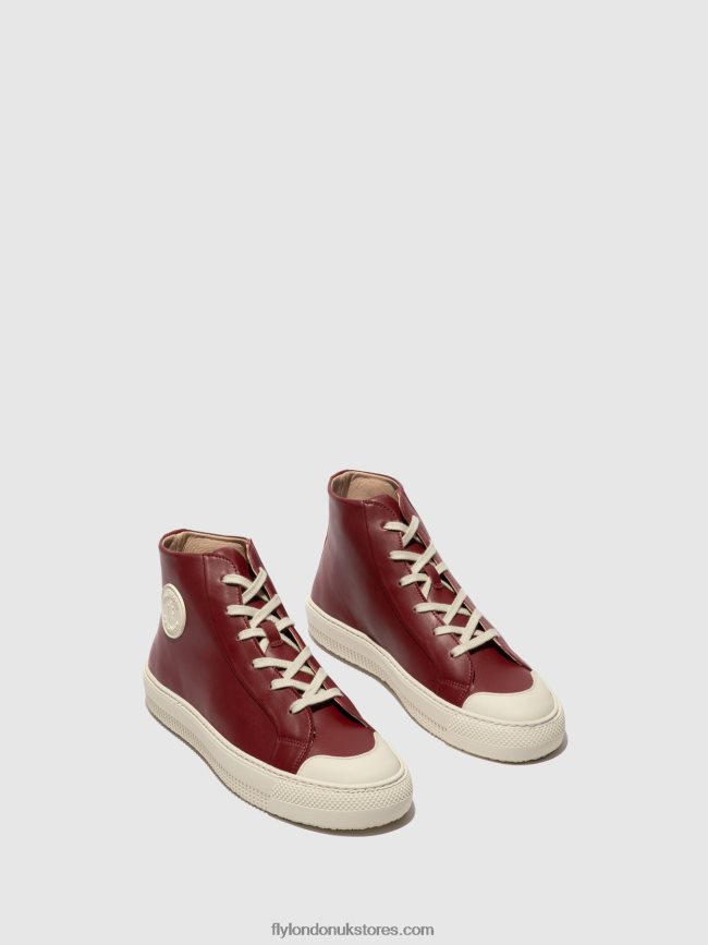 Hi-Top Trainers TOPY586 Women Fly London 4V24RT727 BORDEAUX