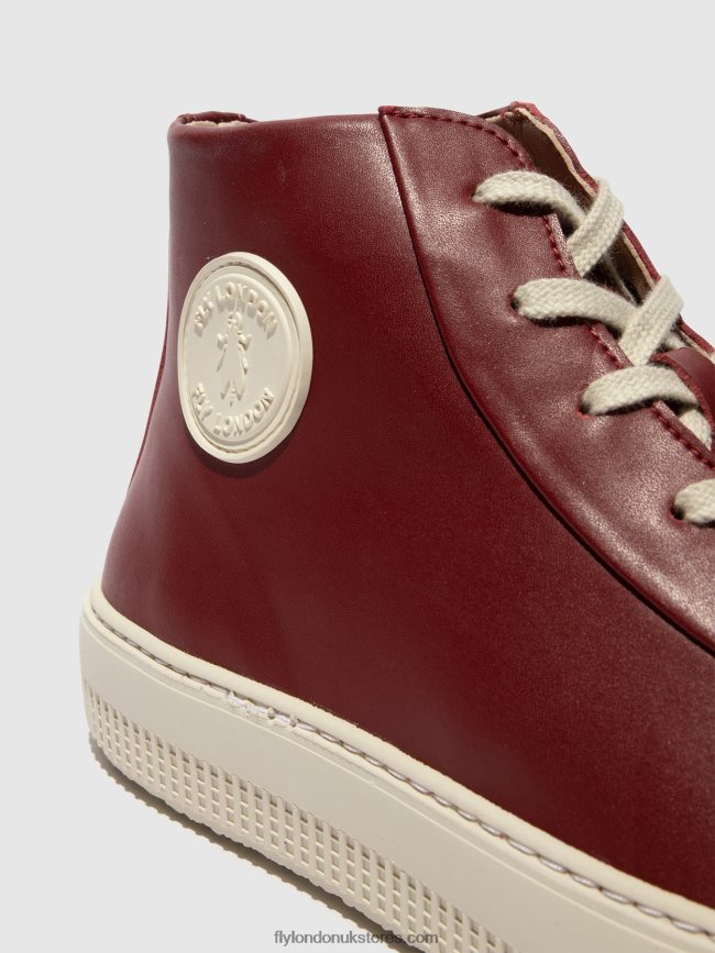 Hi-Top Trainers TOPY586 Women Fly London 4V24RT727 BORDEAUX