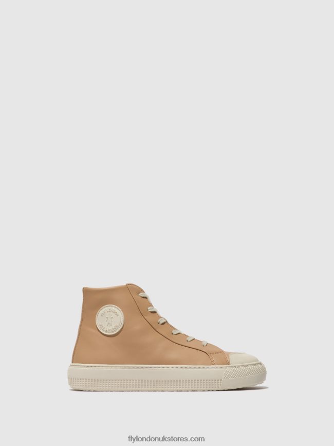 Hi-Top Trainers TOPY586 Women Fly London 4V24RT728 NOUGAT