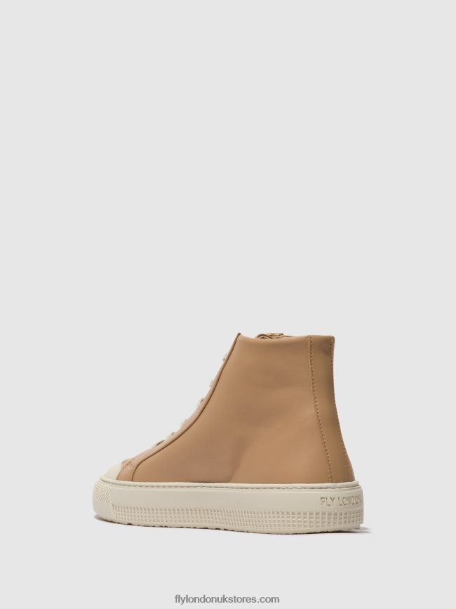 Hi-Top Trainers TOPY586 Women Fly London 4V24RT728 NOUGAT
