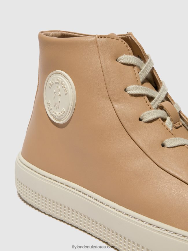Hi-Top Trainers TOPY586 Women Fly London 4V24RT728 NOUGAT
