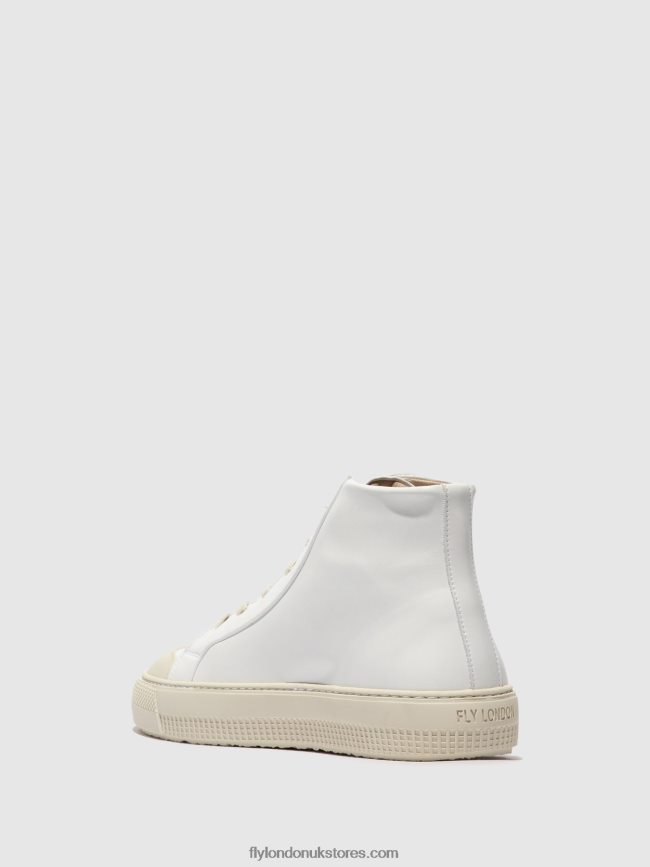 Hi-Top Trainers TOPY586 Women Fly London 4V24RT729 WHITE